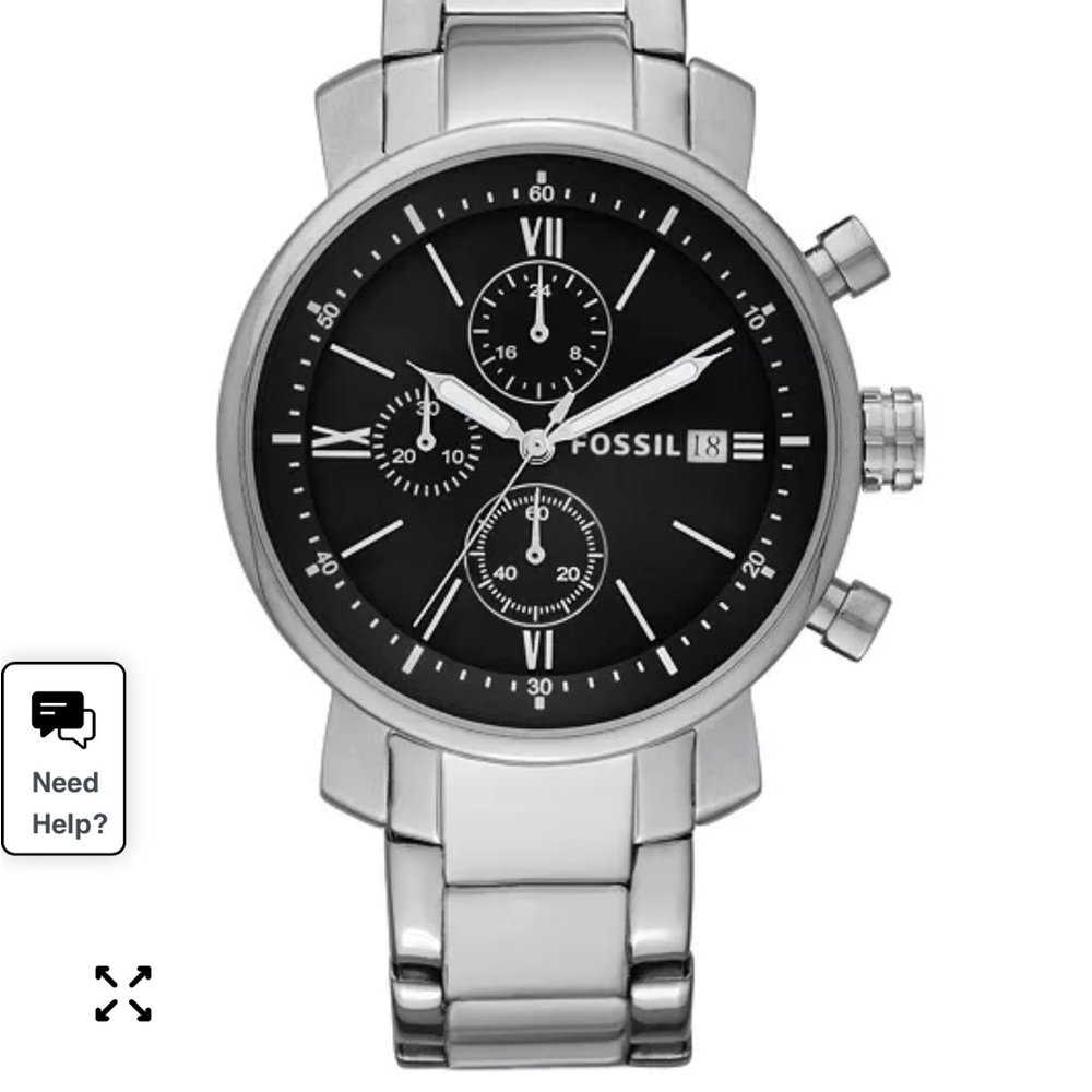 Fossil Men’s Rhett Chronograph Silver Watch 42mm